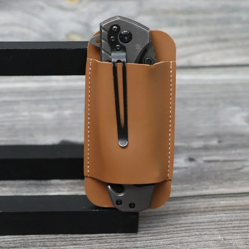 PU-Leder Klappmesser-Etui Outdoor Taktische Tasche Taschenlampen-Aufbewahrungstasche für Camping, Wandern und andere Outdoor-Aktivitäten 1 Stück – Detail 7