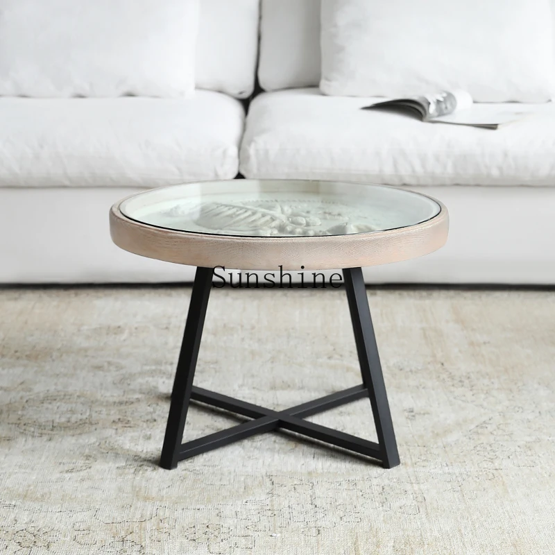 Dinosaur coffee table round small apartment living room sofa coffee table