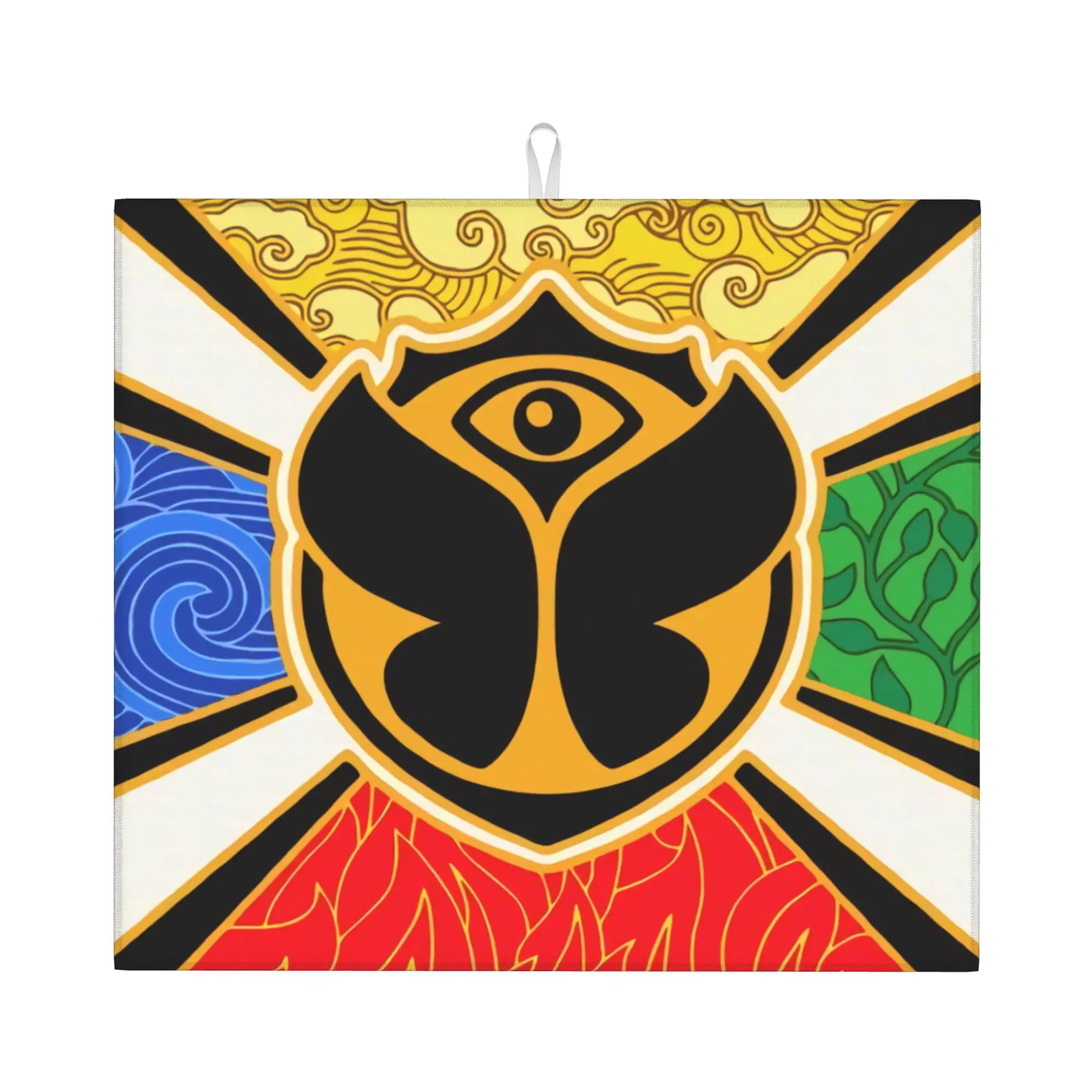 Tomorrowland Party Non‑Slip Waterproof Absorbent Barware Tableware Oil Proof Reusable Electronic Dance Festival Mat For Kitchen