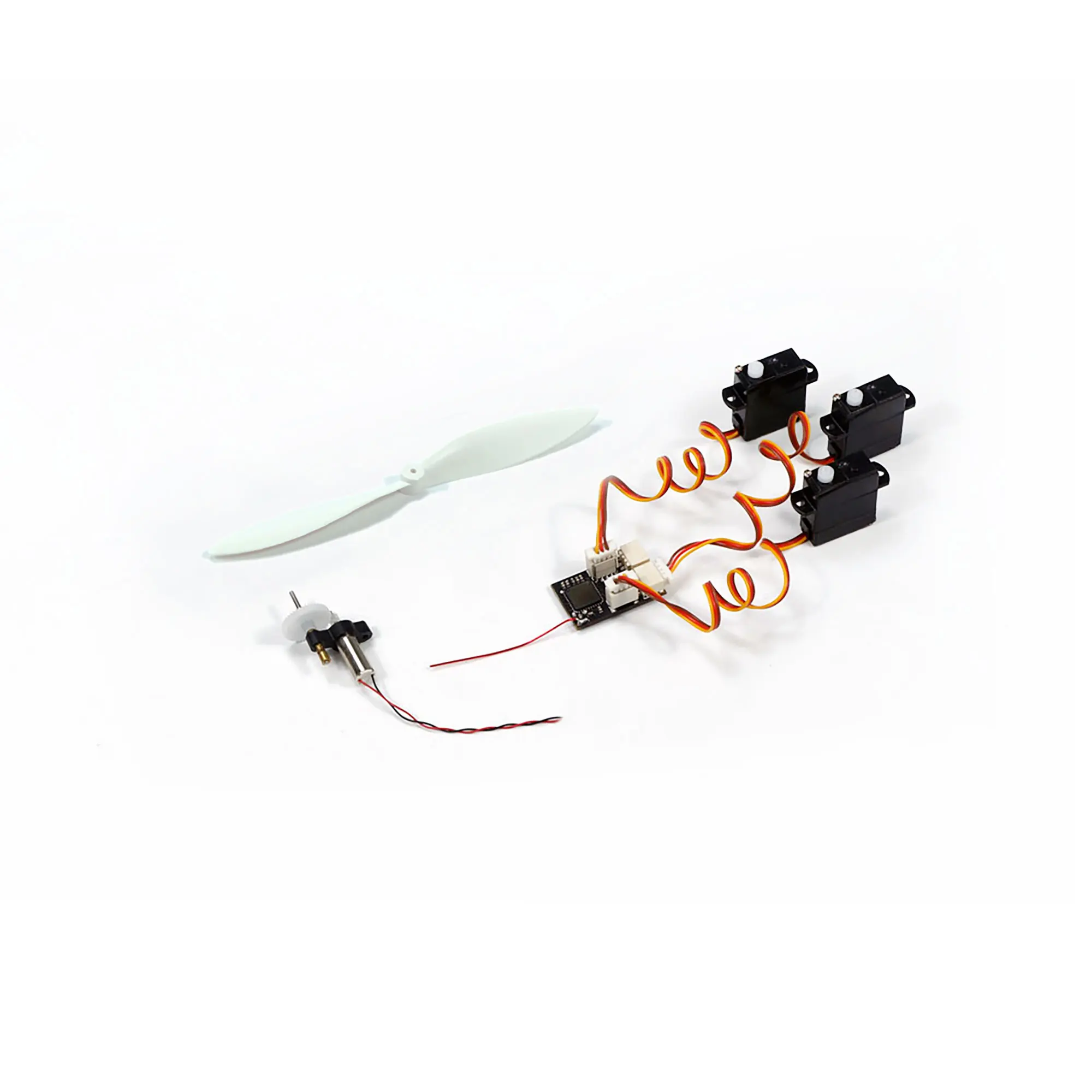 DW Hobby Micro Brushed Power System for RC Mini Indoor Airplane 4x12 Brushed Motor Props with Micro Servo Receivers Included