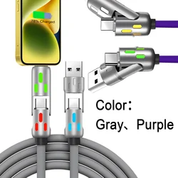 4 in 1 USB Type C Cable 240W PD Fast Charging Cable For iPhone 15 14 Pro Max MacBook iPad Xiaomi Samsung Huawei Type C Date Cord