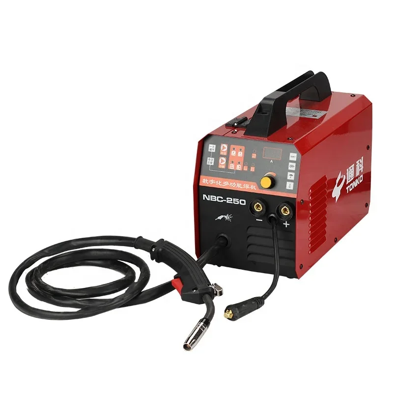 NBC-250 Portable Integrated Dual Voltage Ungassed MIG Welder Inverted DC MIG MAG TIG MMA 4-in-1 Multi-function Welder