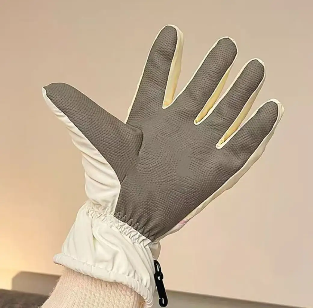 قفازات تزلج شتوية للسيدات لركوب الدراجات - مبطنة بالصوف، سميكة، مقاومة للبرد، مقاومة للماء، لطيفة، صديقة للطلاب، شاشة لمس #5