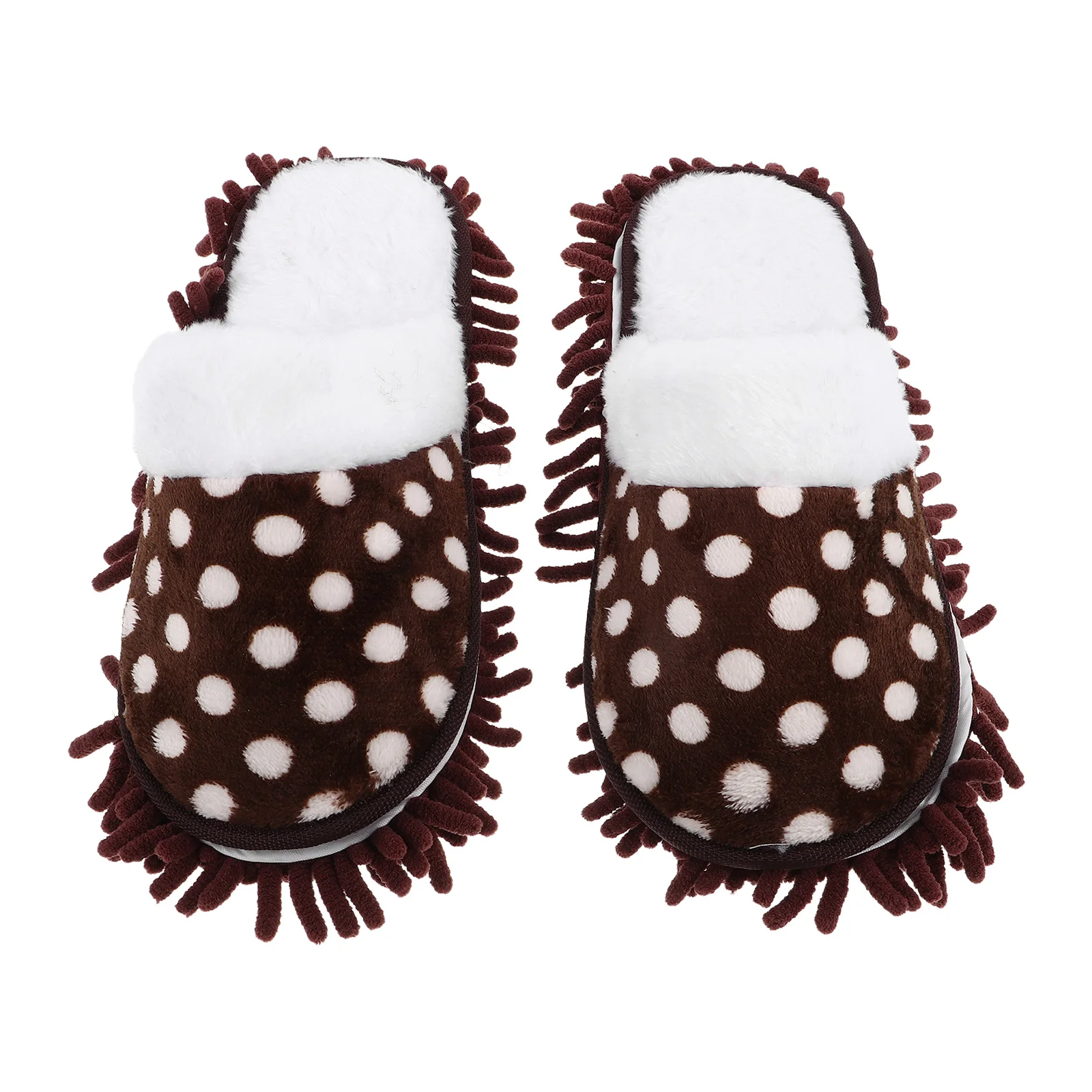 

Thickened Cleaning Slippers Lining Detachable Washable Floor Friendly Coffee Color Enhanced Sole Insulation Cold Floors