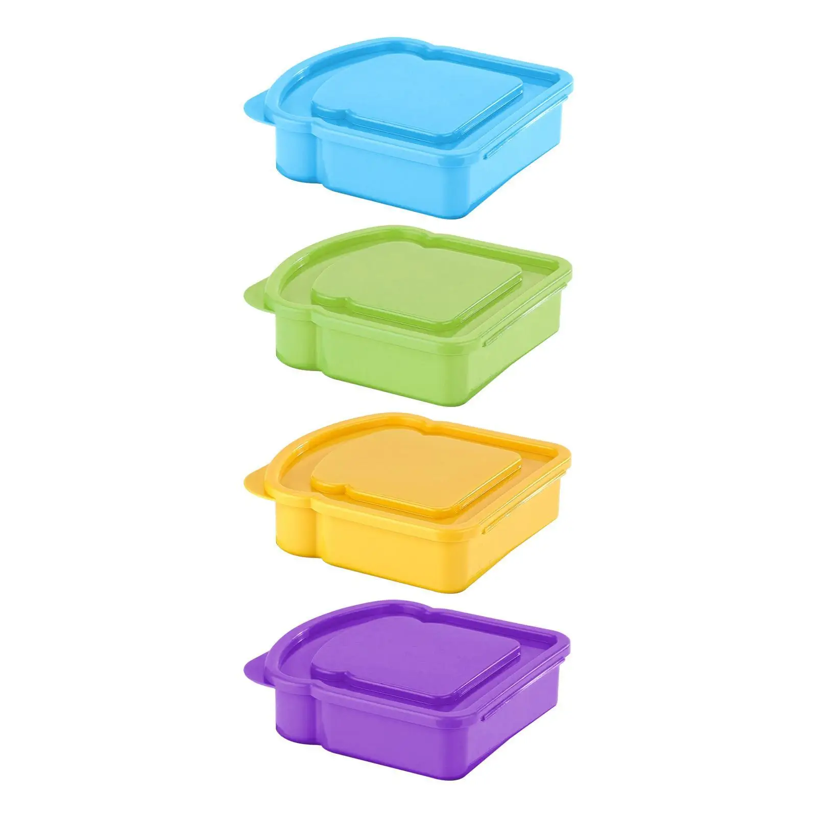 Toast Bread Sandwich Box Easy Clean Holder Bento Lunch Box Food Storage Container for School Afternoon Tea Camping Work Home