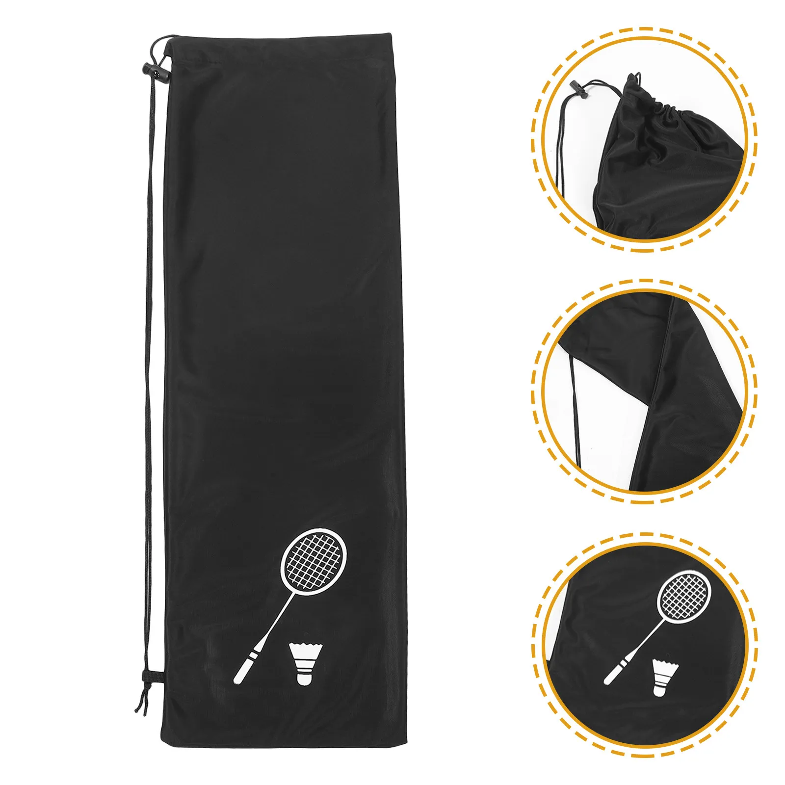 

Reusable Badminton Racket Bag Thickened Fabric Strong Workmanship Portable for Outdoor Sports Storage Pouch Accessory