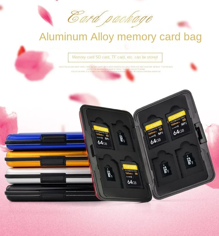 Memory card box SD TF professional photography accessories aluminum alloy waterproof suitable for SLR micro-single card storage