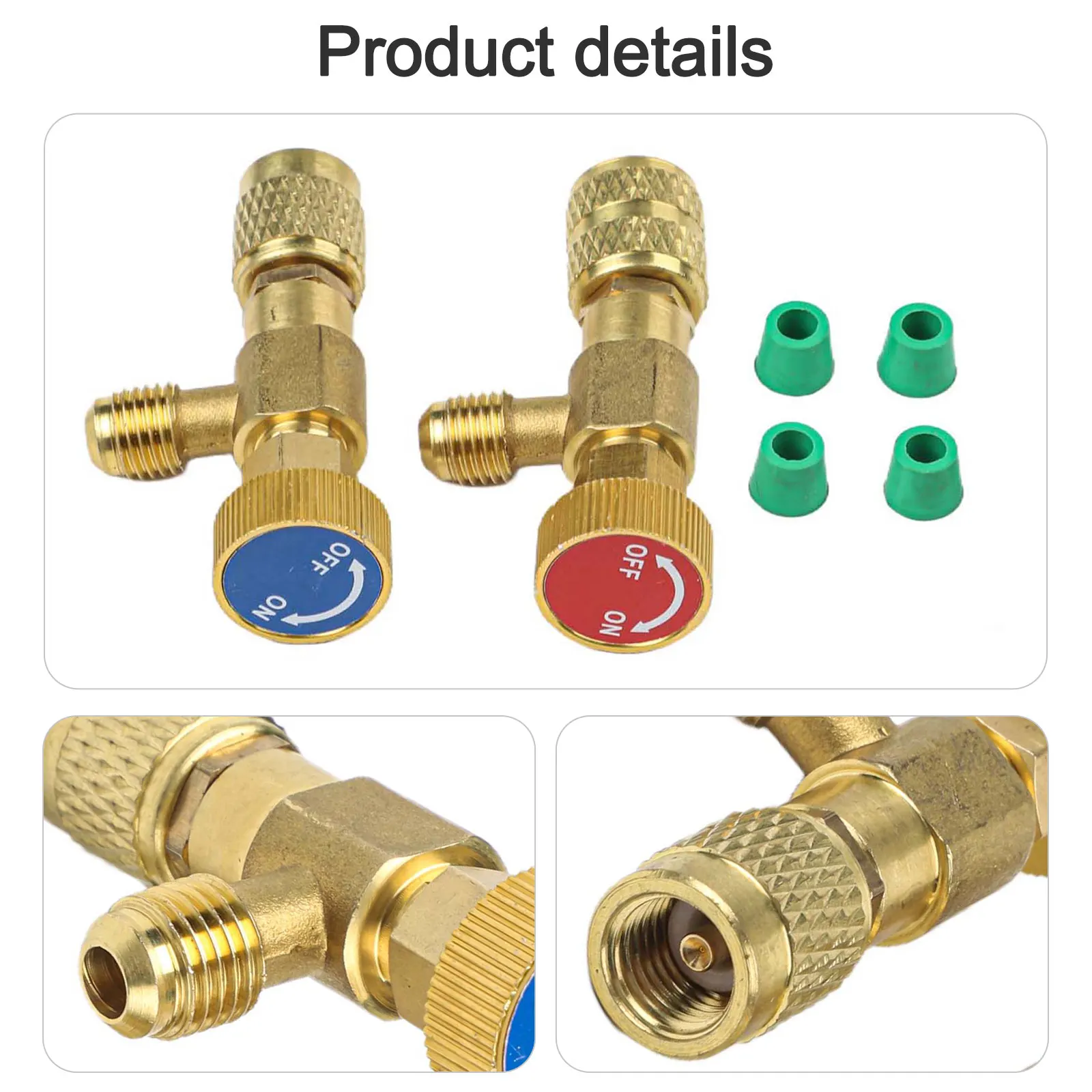 Useful Industrial New Air Conditioning adapter Replacement Coupler Gold 1/4