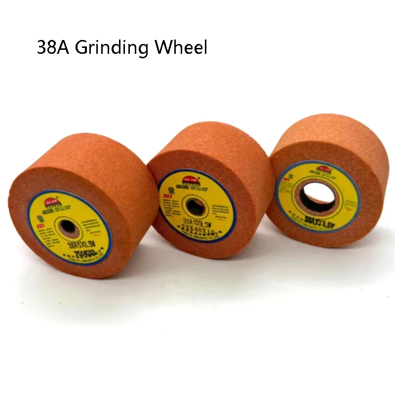 Dia75mm 38A White Corundum+iron Oxide Cup Shaped Grinding Wheel for High Carbon Steel High-speed Steel Sharpening Grit100