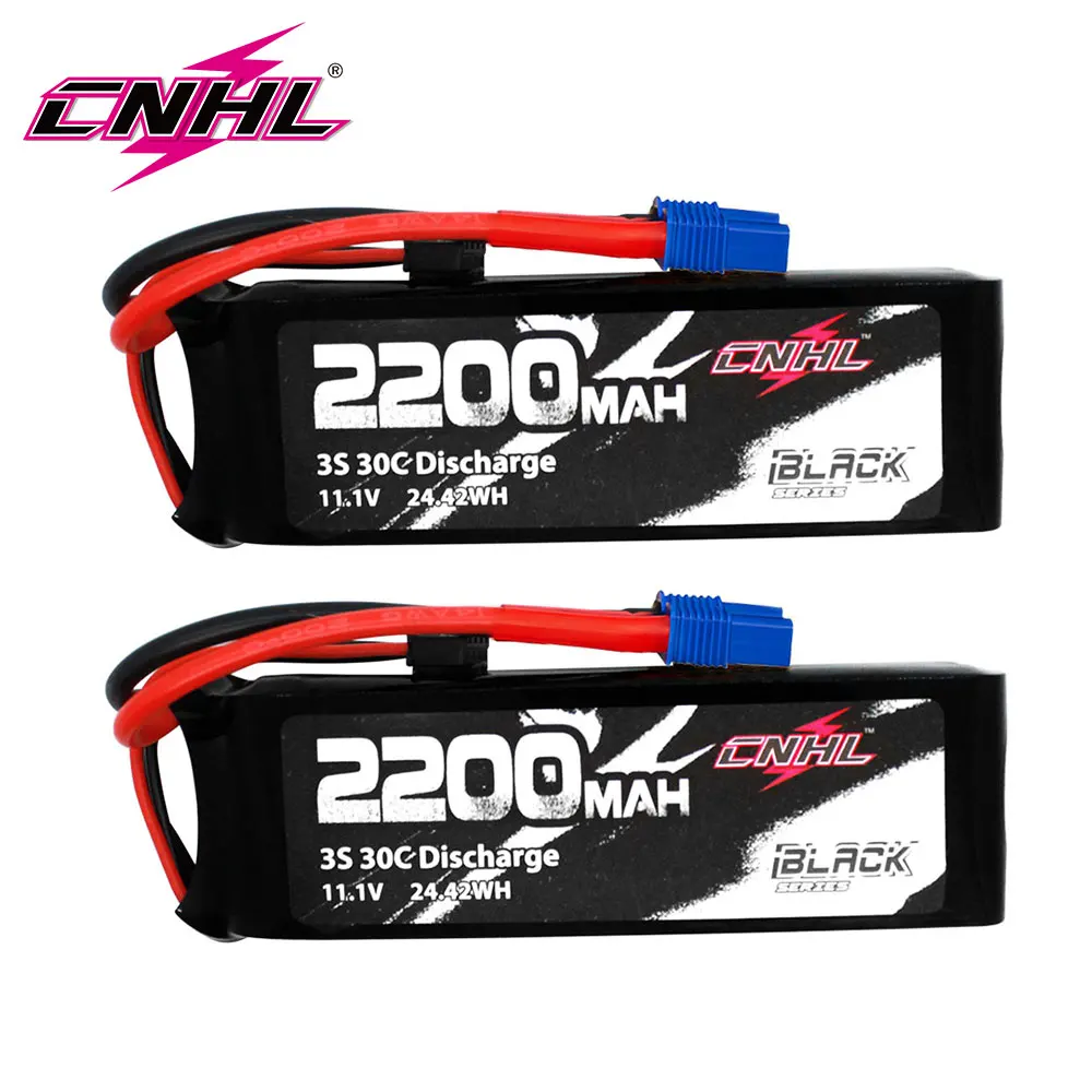 

2PCS CNHL 3S 11.1V Lipo Battery 2200mAh 30C With EC3 Plug For FPV Car Truck Tank Helicopter Drone Airplane Boat Racing Hobby