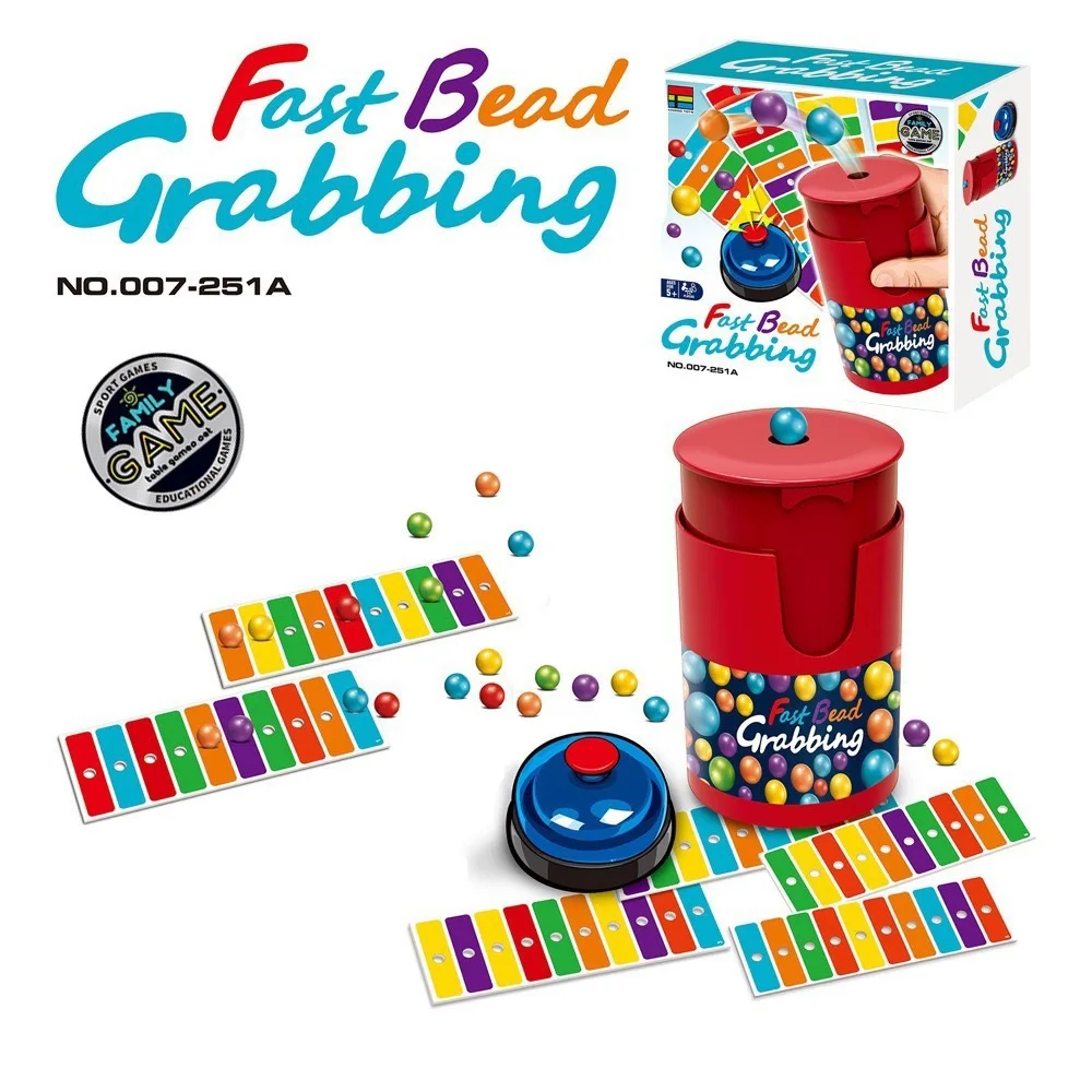 Gioco da tavolo Fast Bead Grabbing per due giocatori con campanelli emozionanti Giochi di strategia divertenti per l'interazione dei bambini e degli adulti