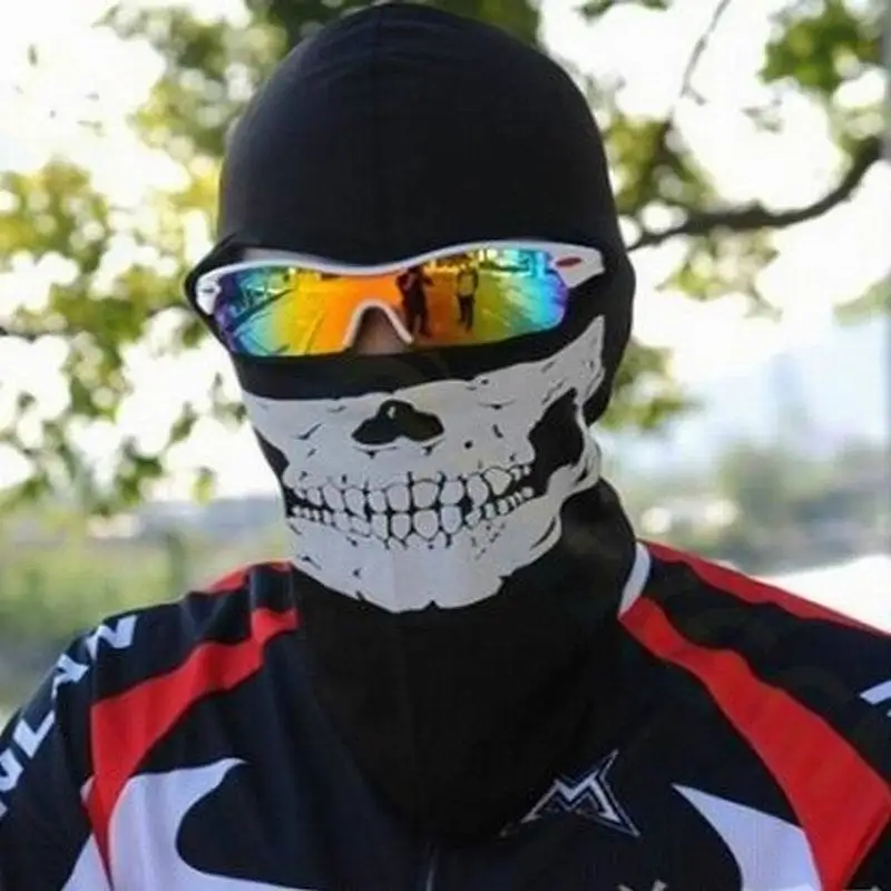 Máscara de calavera fantasma para hombre y mujer, pasamontañas de miedo, máscara facial de esquí, juego de guerra, disfraz de fiesta de Cosplay de Halloween, tocado al aire libre