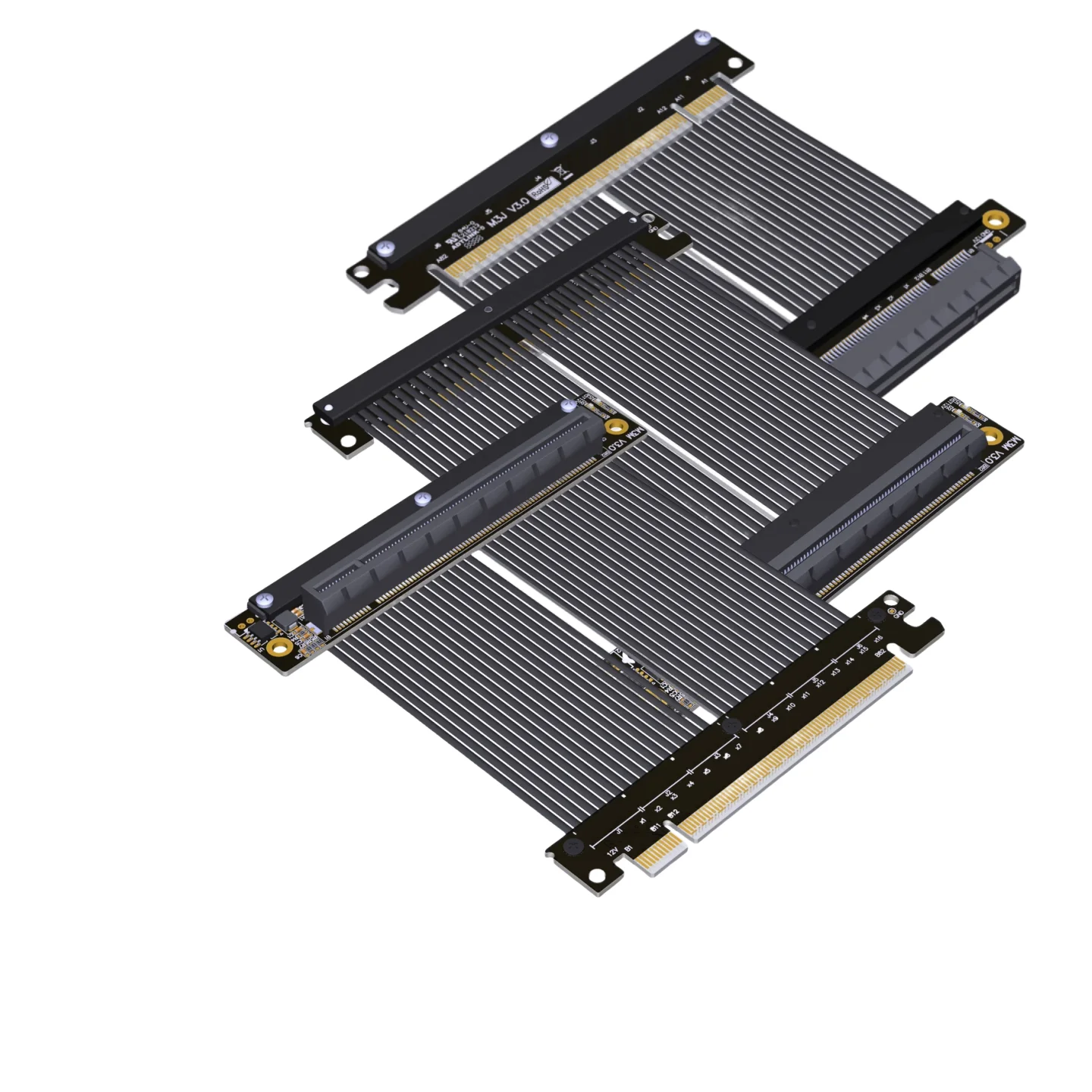 كابل تمديد بطاقة الرسومات الجديد لعام 2025، ثنائي عكسي PCIe 4.0 x16 متوافق مع هيكل ITX A4 RTX4090 RX7900xtx