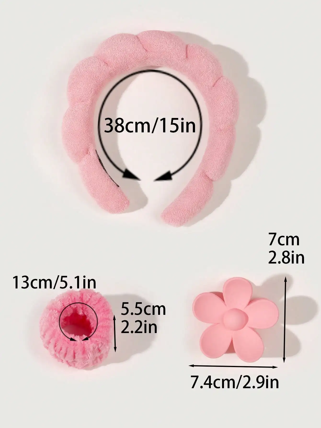 2026 Neues rosafarbenes Geschenkbox-Wolken-Stirnband-Set, Waschgesicht, Armband-Set, Haarband für Frauen, Haar-Accessoires, Urlaubsgeschenk, Kopfbedeckung – Detail 8