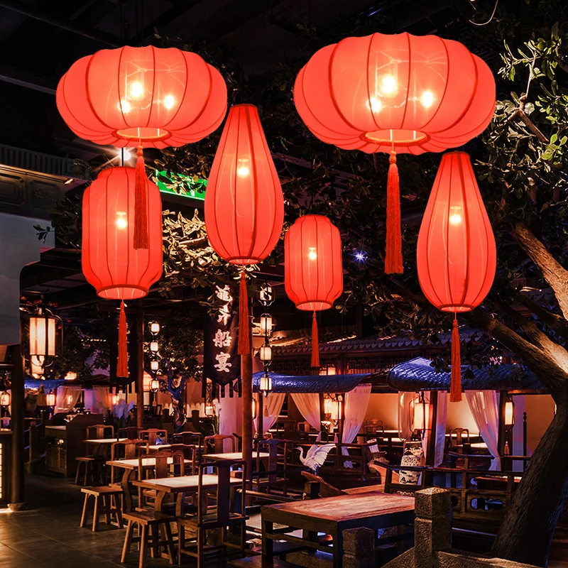 Chinese style lantern chandelier, Chinese restaurant, hot pot restaurant, club, hotel, private room, tea room, festive entrance