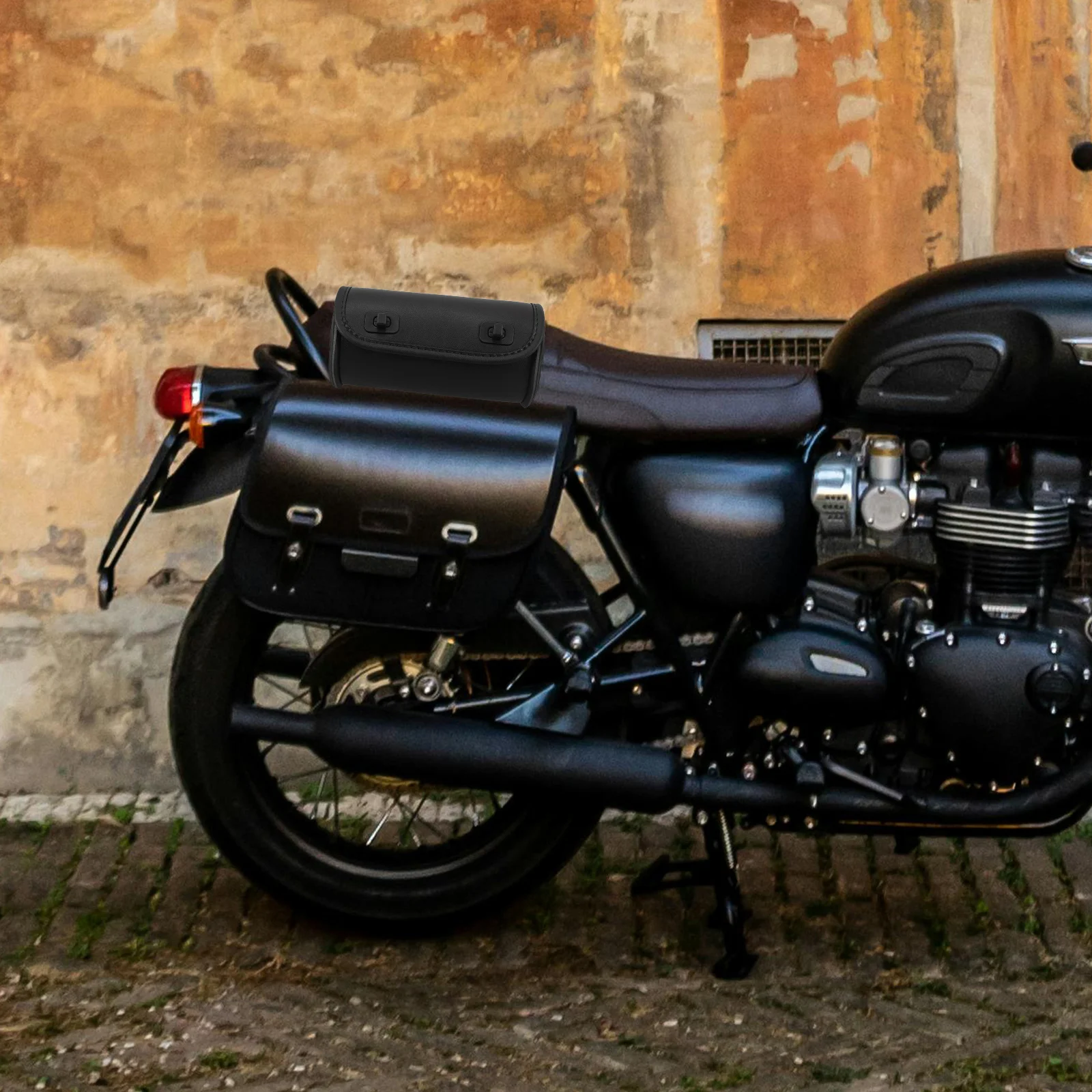 Bolsa lateral para motocicleta vintage, alforje retrô à prova d'água para bicicleta elétrica, rack dianteiro e traseiro, ferramenta para alforjes de deslocamento