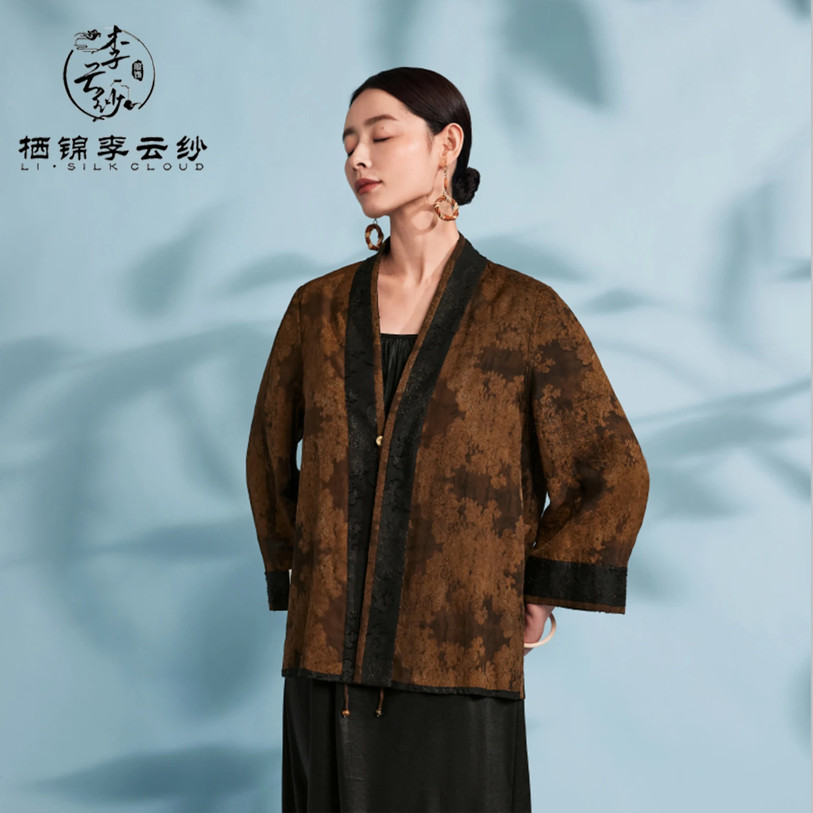LI SILK CLOUD 100% Mulberry Silk Xiangyunsha Outerwear - Guangdong Black Pearl  Guangdong GauzeChinese Classic Style