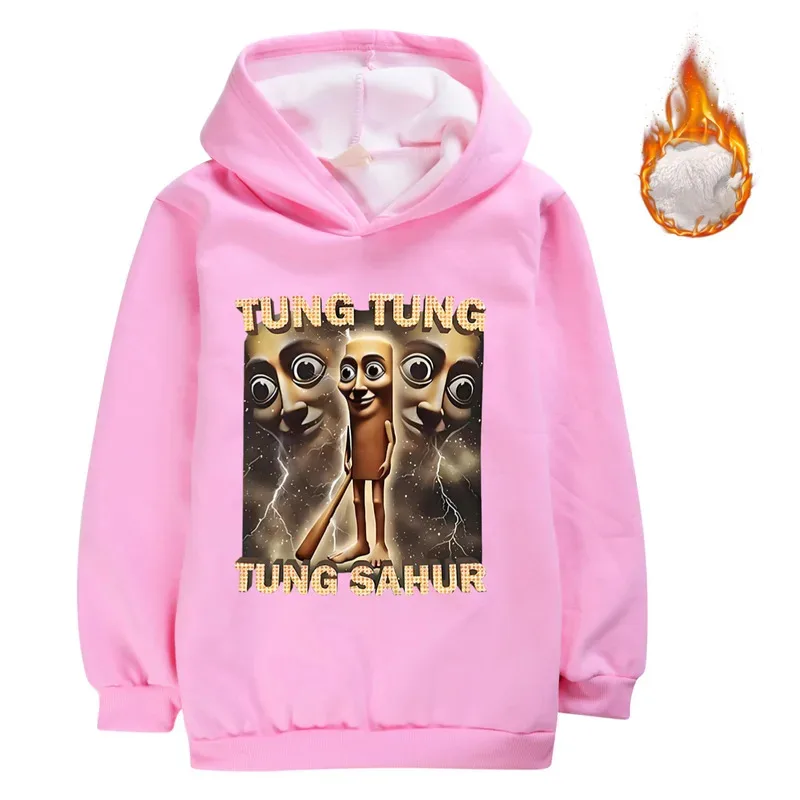 تونغ تونغ تونغ صحور بنين بنات بلايز عادية متعة لعبة نمط هوديي الكرتون ثلاثية الأبعاد طباعة هوديي الاطفال الخريف الدفء البلوز #3