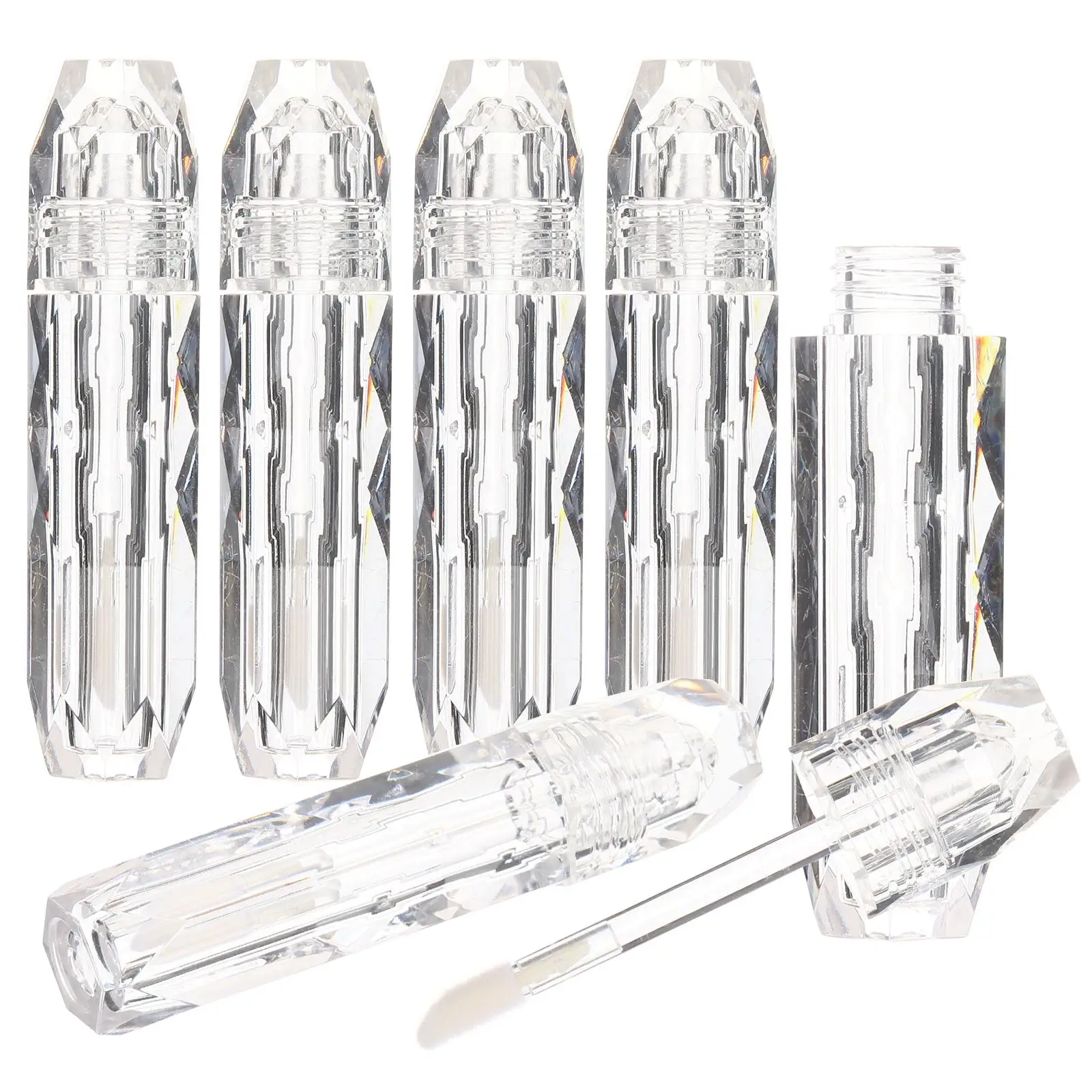 

4 Pcs Transparent Lip Gloss Tubes Clear Empty Containers Reliable Material Leak Proof Easy Use Carry DIY Makeup Bag Pocket Purse