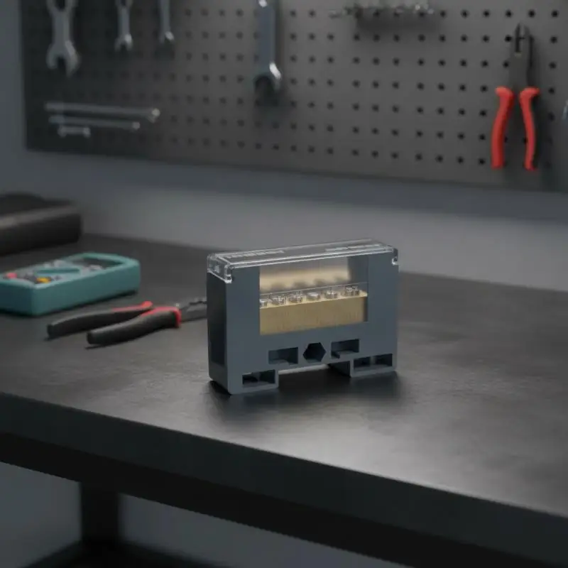 Din Rail Terminal Block One In Multiple Out Wire Connector Universal Voltage Power Junction Box for Various Electrical Applicat