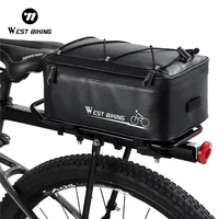 WEST BIKING-Bolsa de asiento trasero para bicicleta, 4L, reflectante, impermeable, de gran capacidad, con cubierta para lluvia, accesorio para bicicleta de montaña y carretera