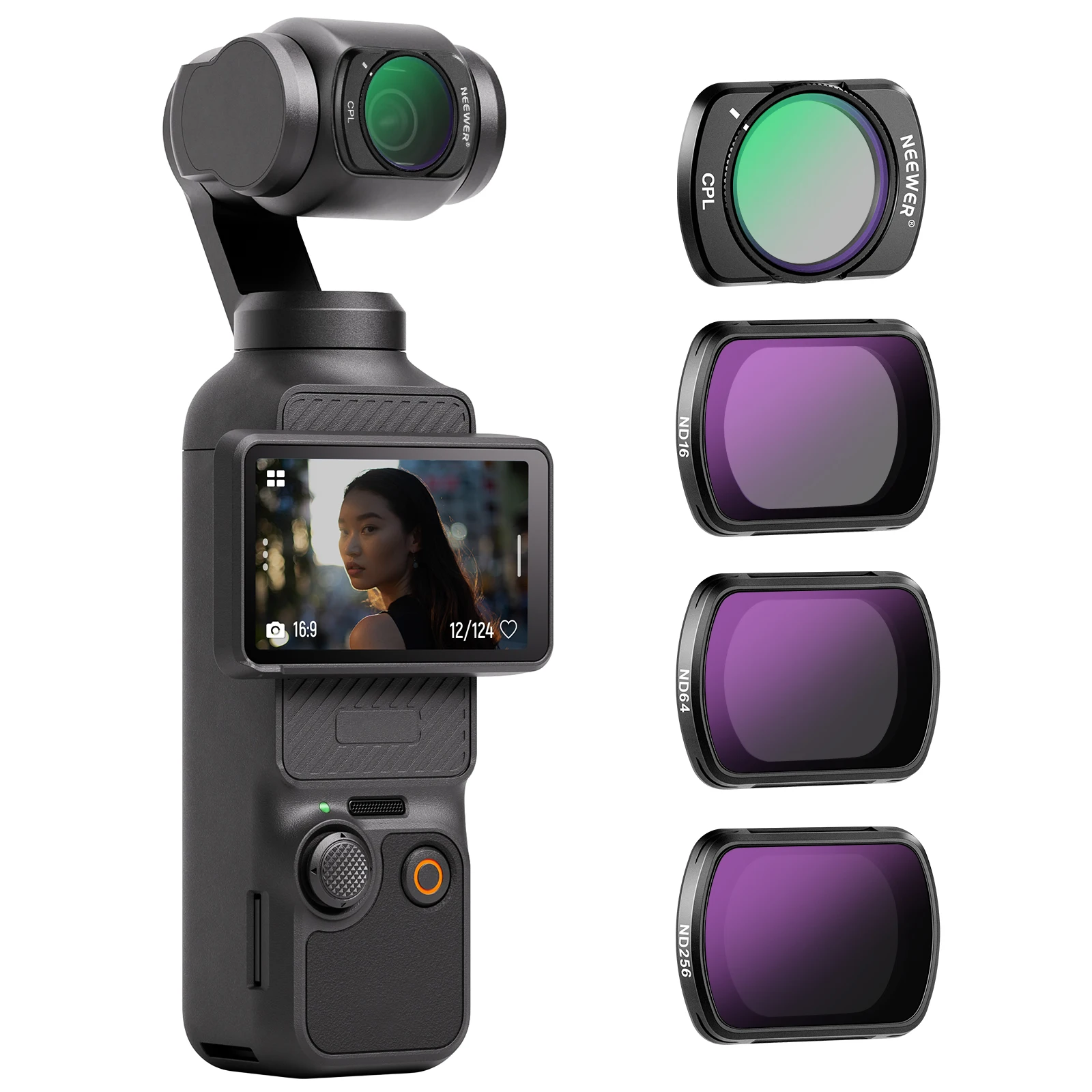 Neewer Magnetisches Nd-Filter-Set für DJI Osmo Pocket 3/4 Objektivfilter HD Mehrfach Beschichtetes Optisches Glas Gimbal-Kamera-Zubehör – Detail 9