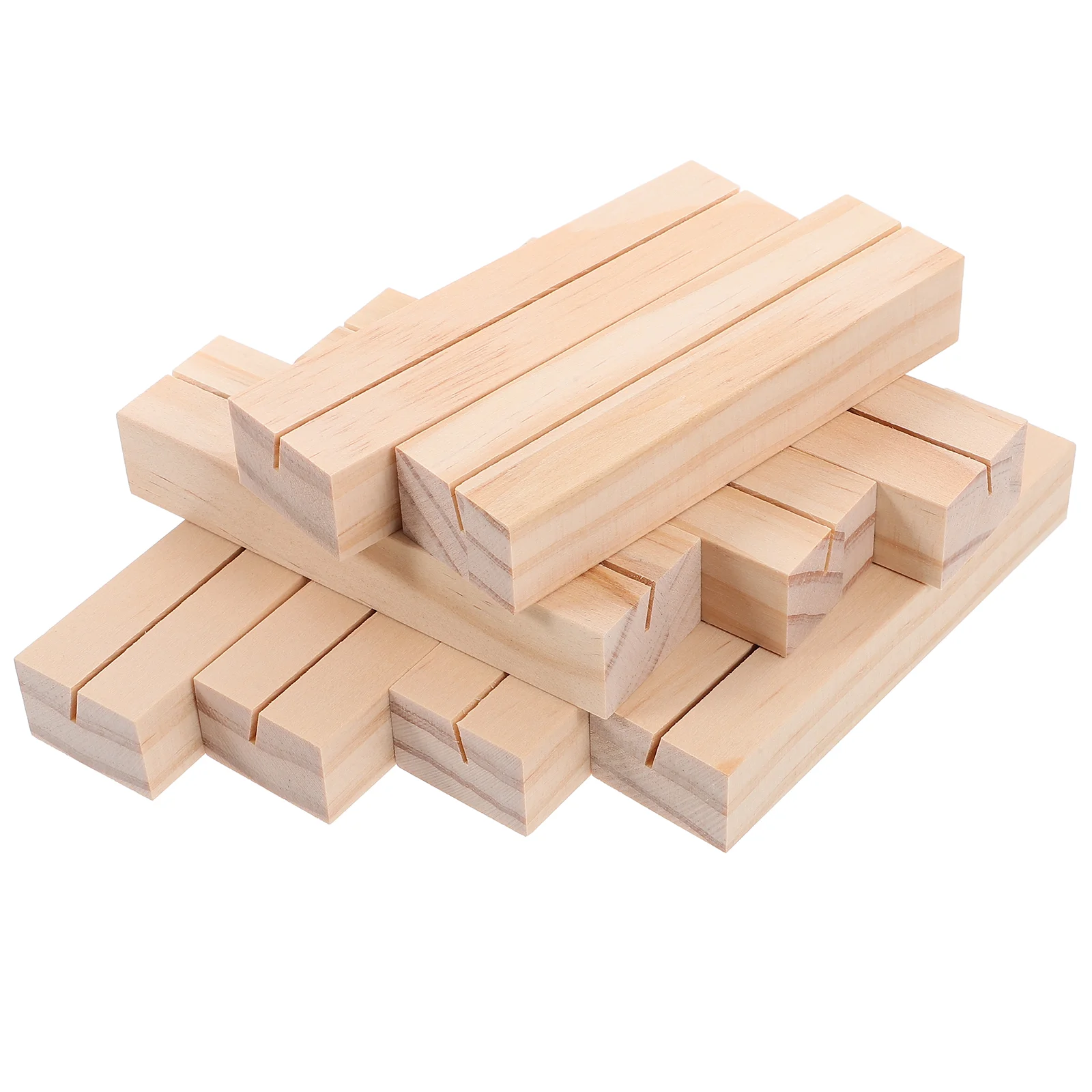 10pcs Digital Display Rack Wooden Place Card Holders Wood Material Elegant Look Wedding Banquet Events Menu Picture Sign