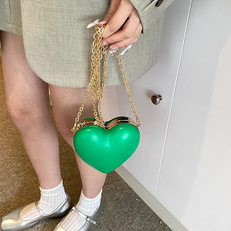 Fashion Designer Small Love Heart Shape Shoulder Bag Crossbody Bags For Girls Women Solid Pu Leather Top Bag bolsos de mujer