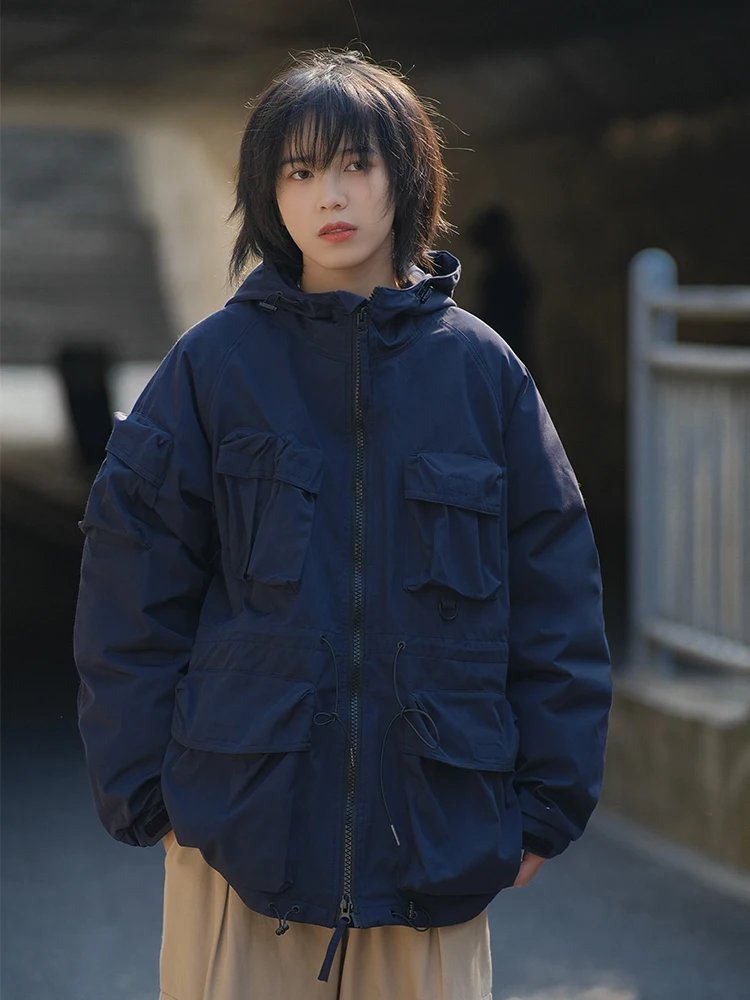 

ex Футболка-в-одному со съемным внутренним пухом, теплый 90% белый утиный пух, зимнее пальто, модная рабочая одежда, верхняя одежда