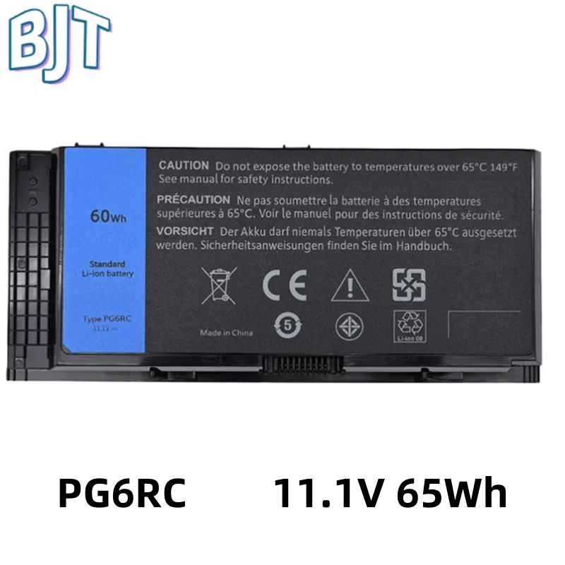 11.1V 65Wh New PG6RC Laptop Battery For Dell Precision M6600 M6700 M4600 M4700 M4800 M6800 Series N71FM FV993 R7PND 6 Cells