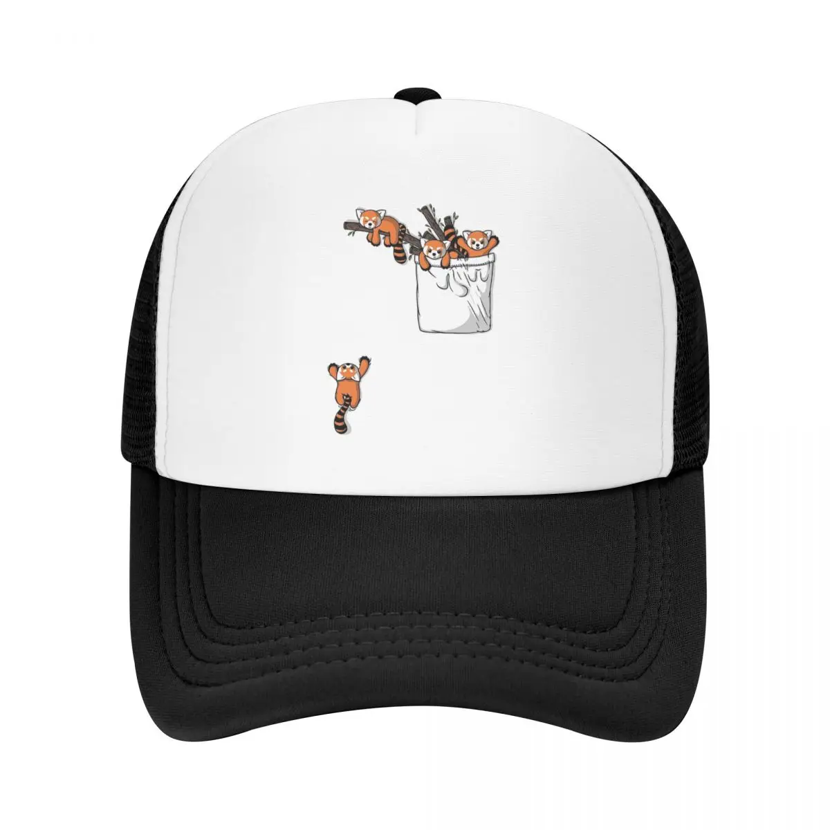 Pocket Red Panda Bears Cap Fashion Casual Mesh Baseball Caps Adjustable Hat Hip Hop Summer Unisex Baseball Hats Polychromatic