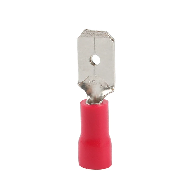 50pcs MDD1.25-250 male Insulated Spade Quick Connector Terminals Crimp Terminal AWG MDD1-250