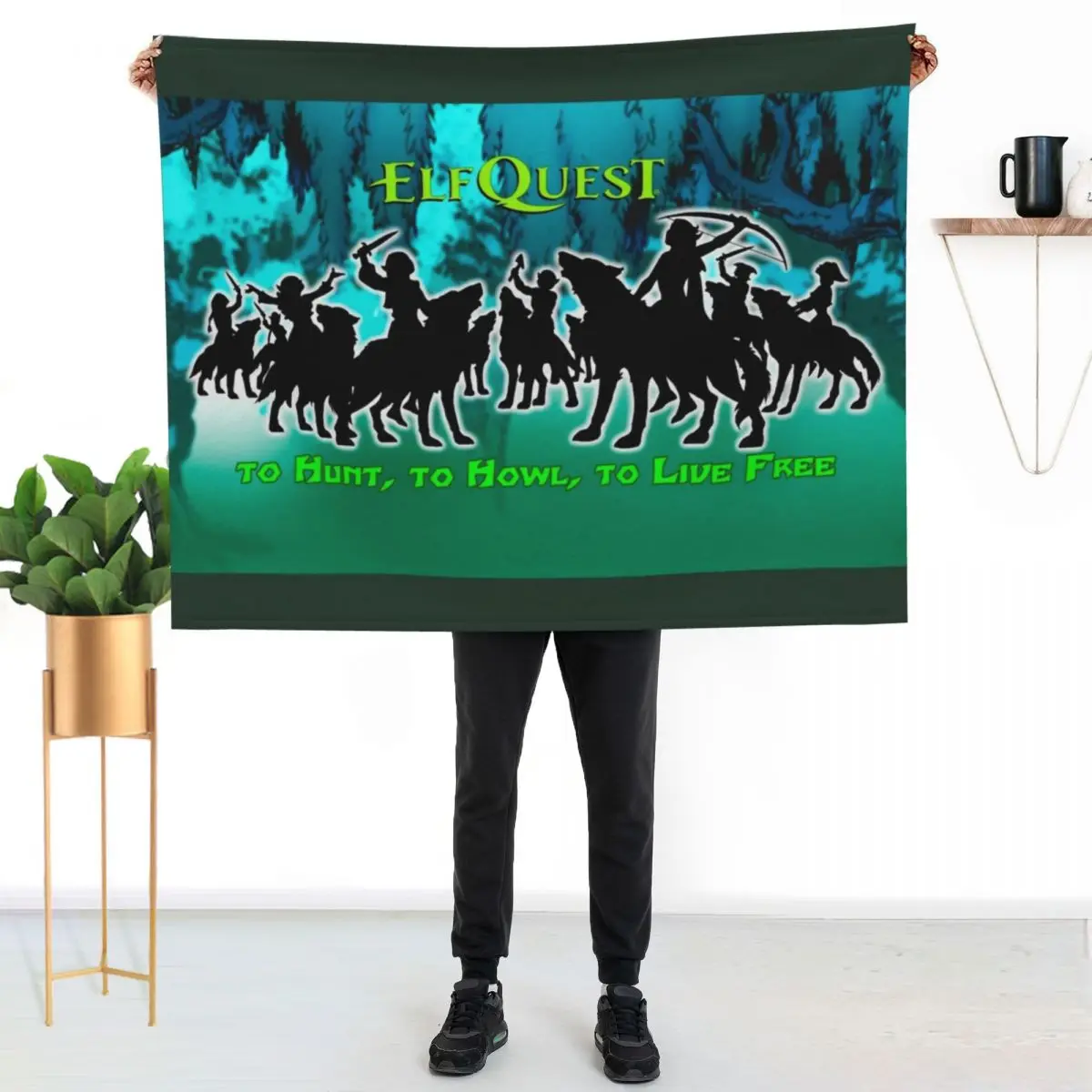 ElfQuest: To Hunt, To Howl, To Live Free! Throw Blanket Decorative Throw Giant Sofa Bed linens Winter beds Hair Soft Blankets