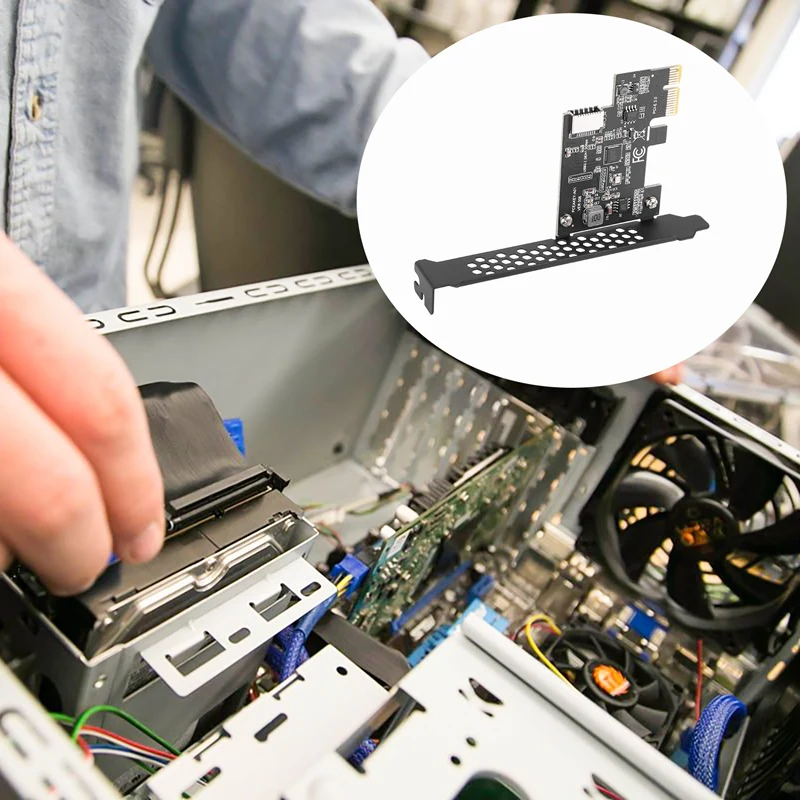 Плата расширения PCI Express 2,0 X1 USB 3,2 Gen1 TYPE-E Pcie Front Type-C Adapter Riser USB3.1 Gen1 A-KEY 5Gb