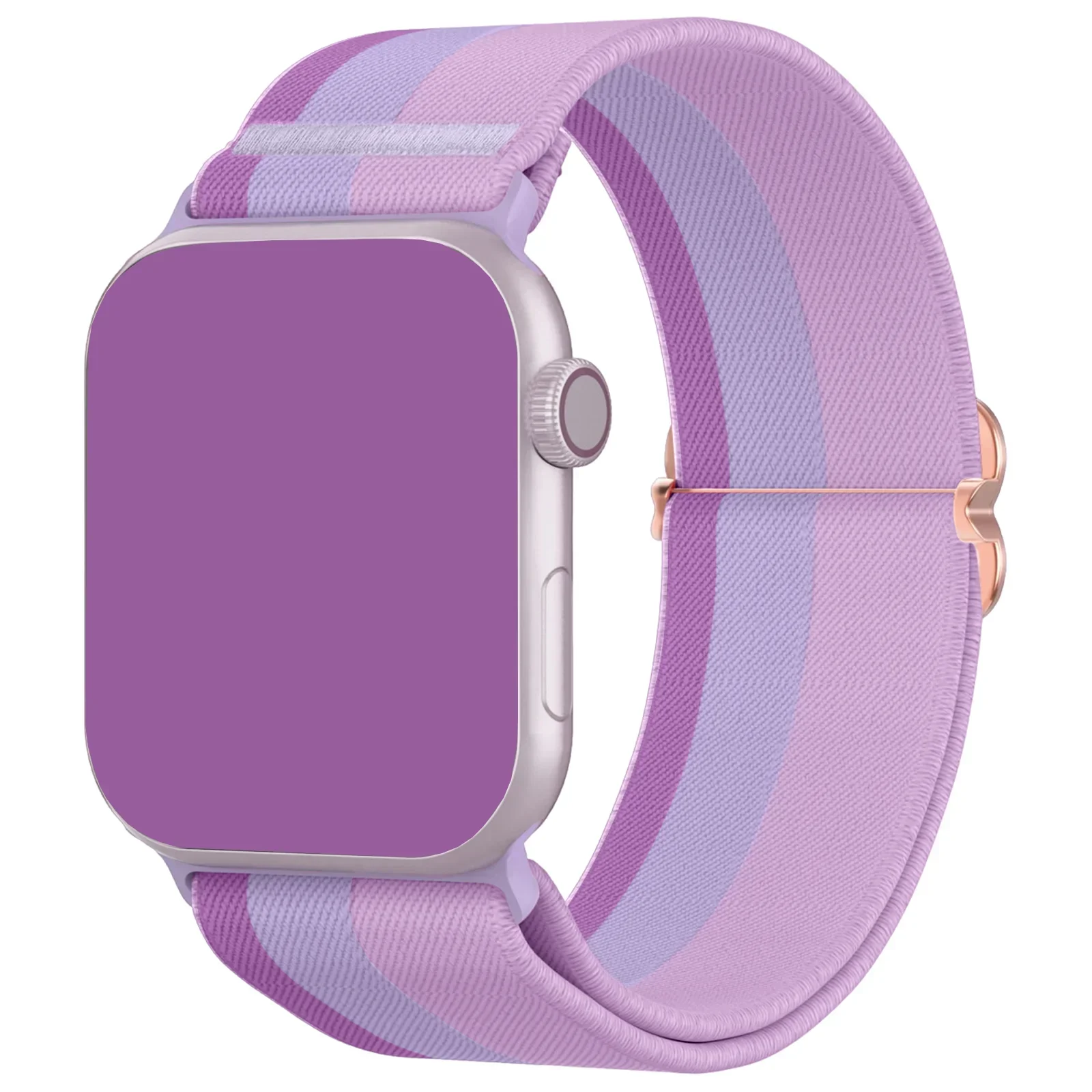 Stretch Nylon Loop Gradient Color Band, Compatible with Apple Watch 38mm 40mm 41mm 42mm 44mm 49mm Adjustable Soft Elastic Band