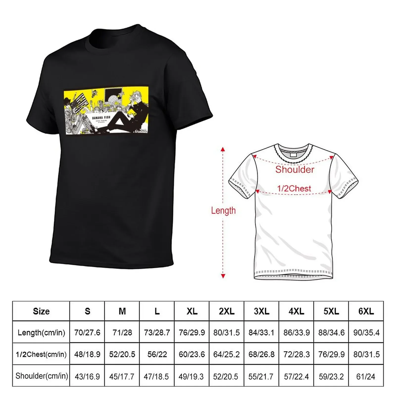 BANANA FISH Akimi Yoshida presents T-Shirt cotton graphic tees quick drying outfits for men