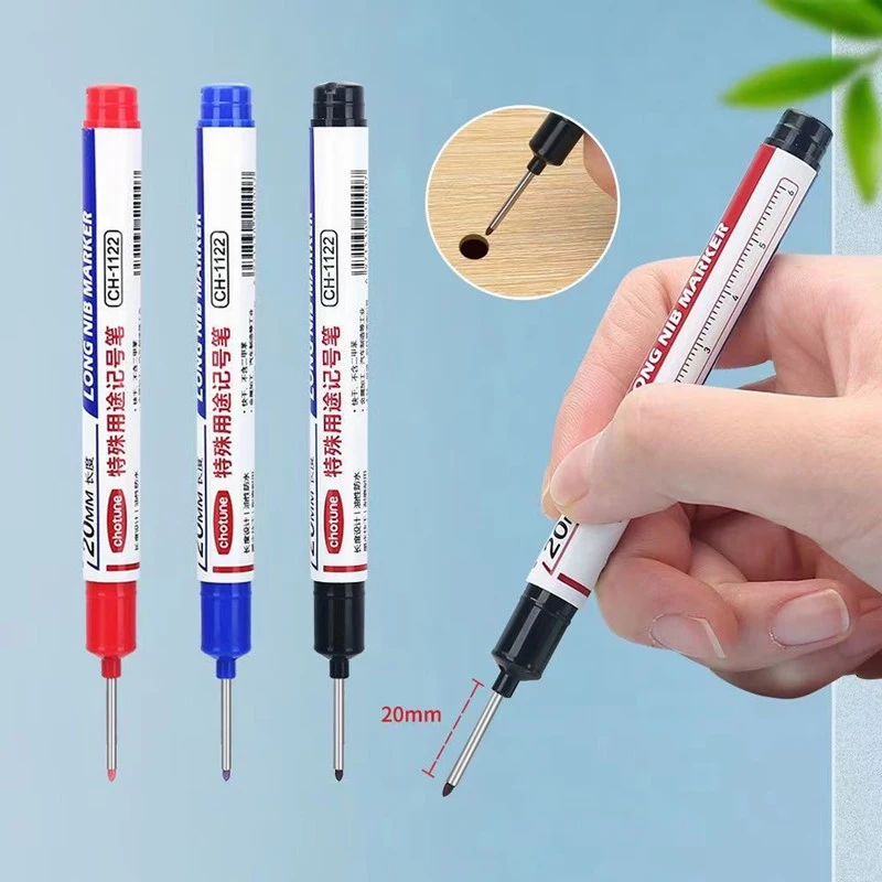 Rotulador especial multiusos de cabeza larga, lápiz marcador de secado rápido, resistente al agua, aceite, azulejo de cerámica, carpintero