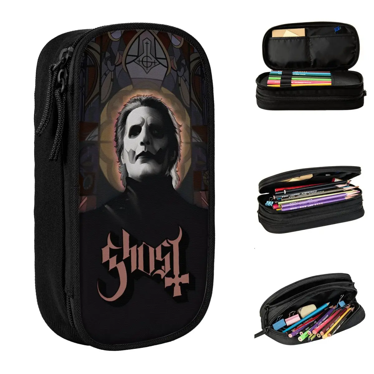 

Ghost Band Rock Metal Музыкальные аксессуары Пенал большой емкости Детский пенал Подарок
