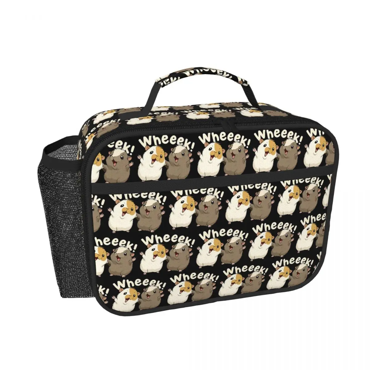Happy Guinea Pig Insulated Lunch Bag for Women Kids Leakproof Food Boxes Thermal Lunch Box Tote