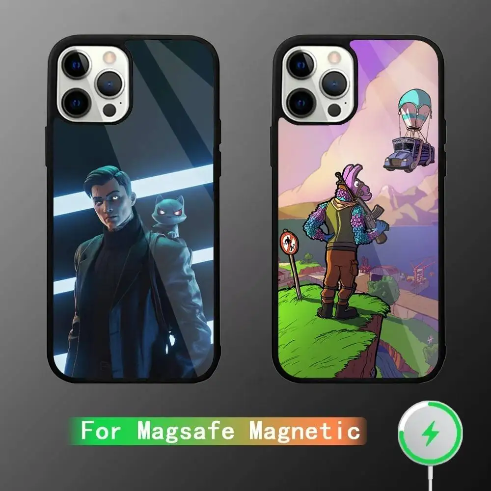 

Cool F-Fortnite Phone Case For iPhone 16,15,14,13,12,11,Pro,Max,Plus,Mini,SE New Magsafe Magnetic Wireless Charging
