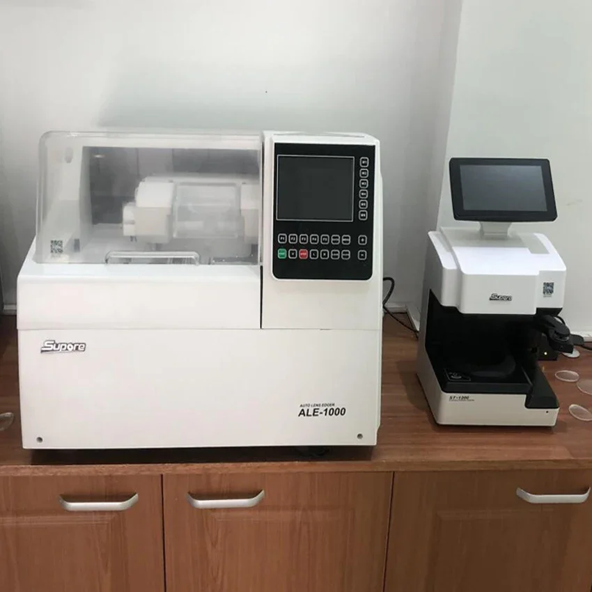 Optical lab working machine lens edger beveler ALE-1000+ST-1200 biseladora 2D auto lens edger