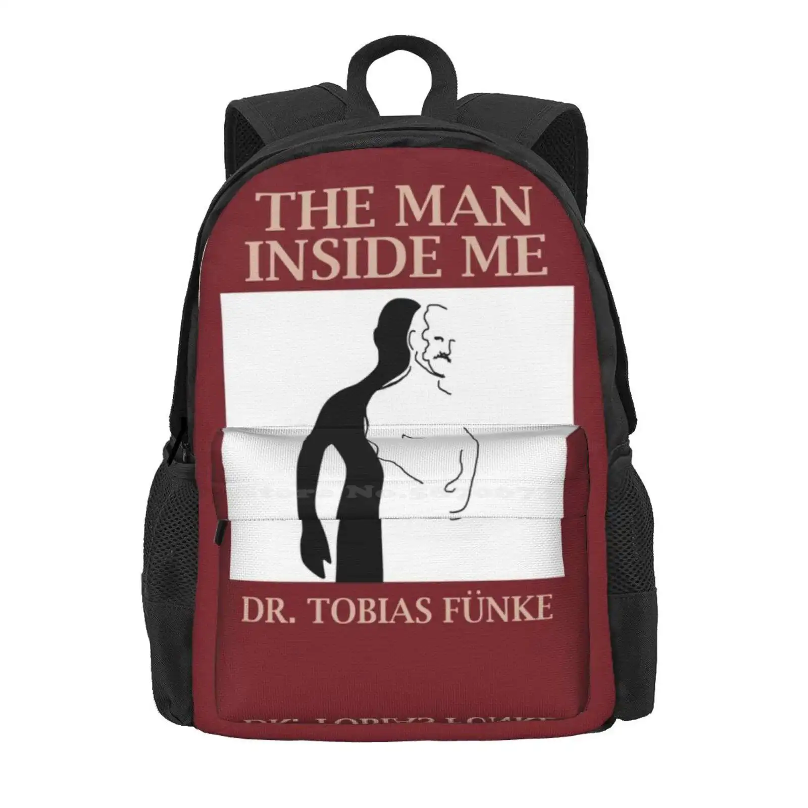 The Man Inside Me By Dr. Tobias Funke Hot Sale Schoolbag Backpack Fashion Bags Arrested Development Dr Tobias Funke David Cross