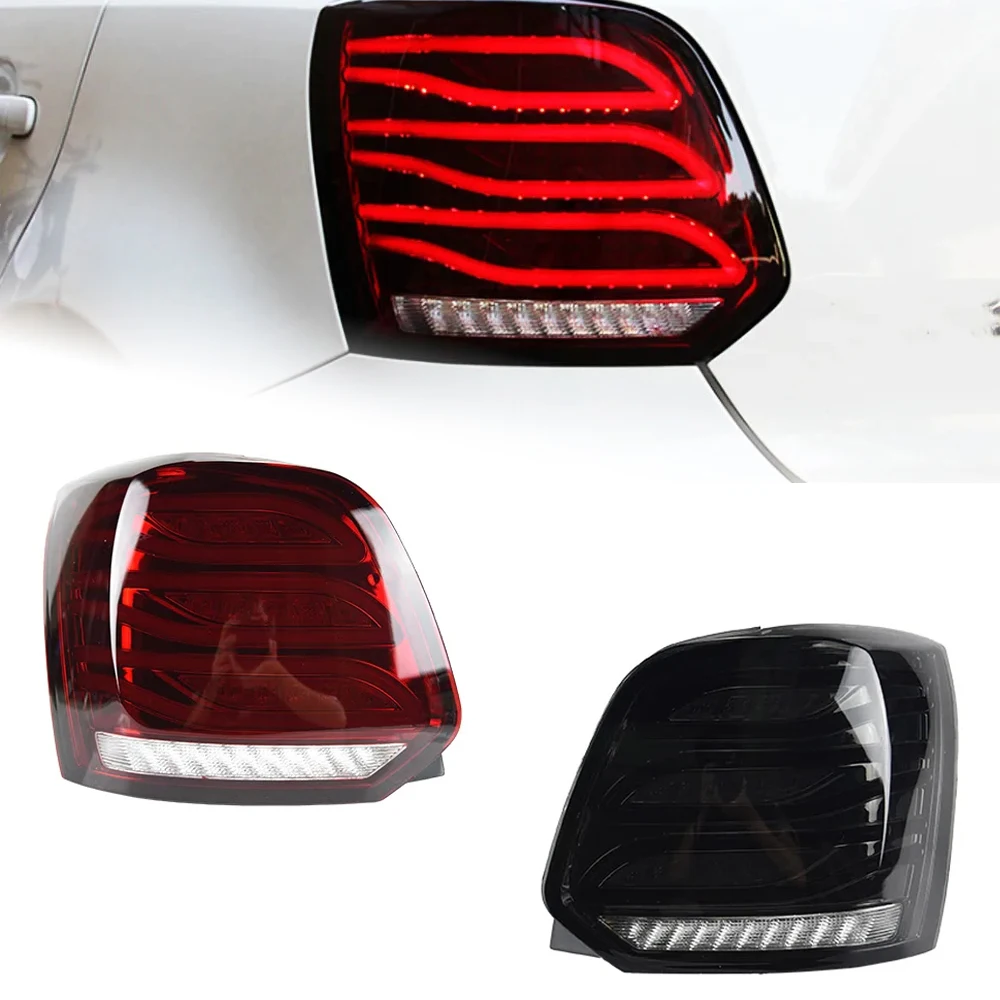 AKD Car Styling for VW Polo LED Tail Light 2011-2018 Polo Rear Fog Brake Turn Signal auto Accessories