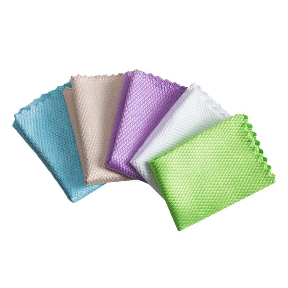 

Cleaning Fish Scale Cloth Thickened Dishcloths For Kitchen Glassware Fast Absorbing Oil Water Stain Removal Household Dish