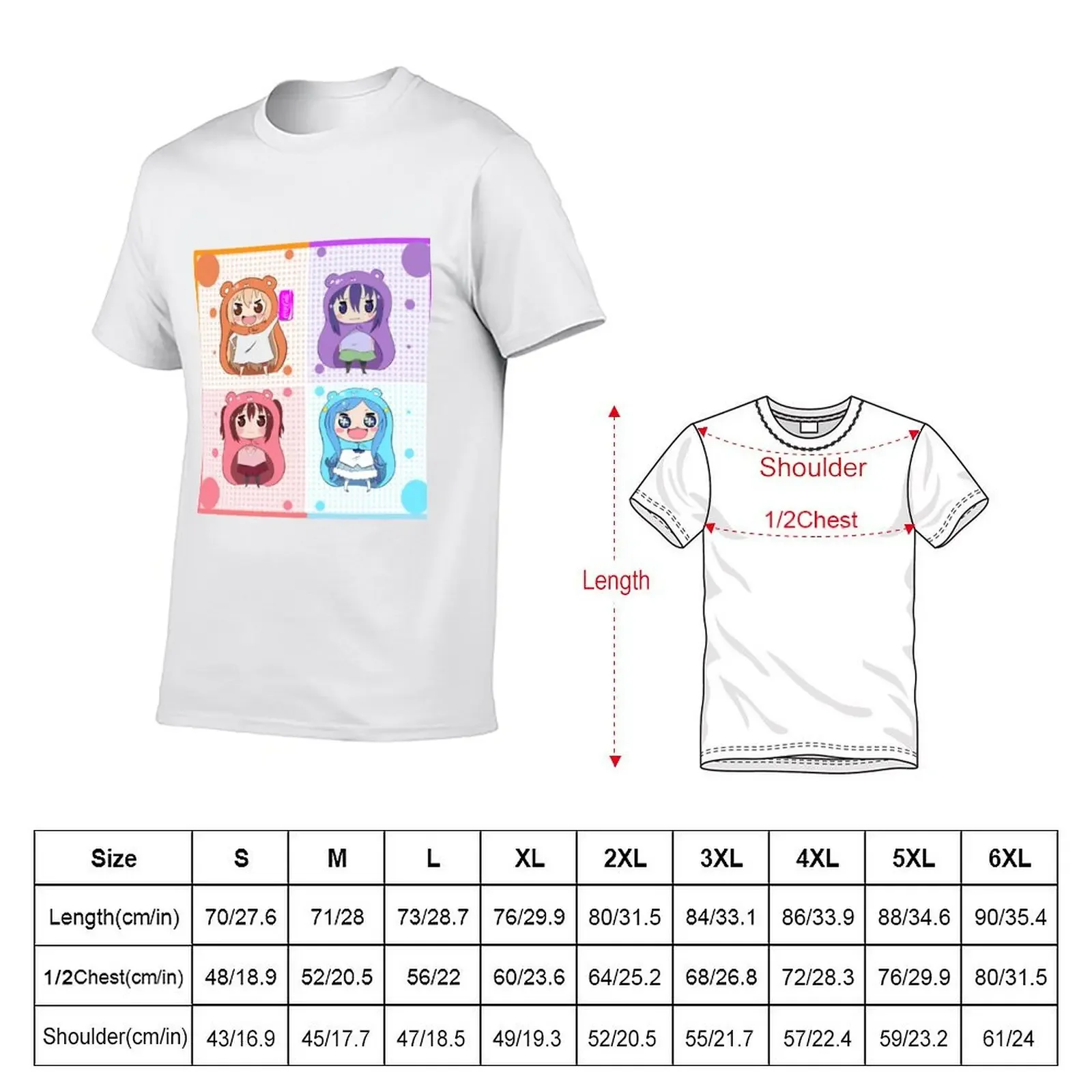 Himouto Umaru-Chan T-Shirt anime figures man t shirt cute tops kawaii clothes anime shirts men