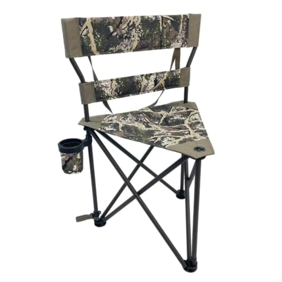 

Складное охотничье кресло-трипод Black Sierra HD Tri-Hunt с подставкой для спины и стальной рамой, выдерживающее до 300 фунтов, для рыбалки и охоты