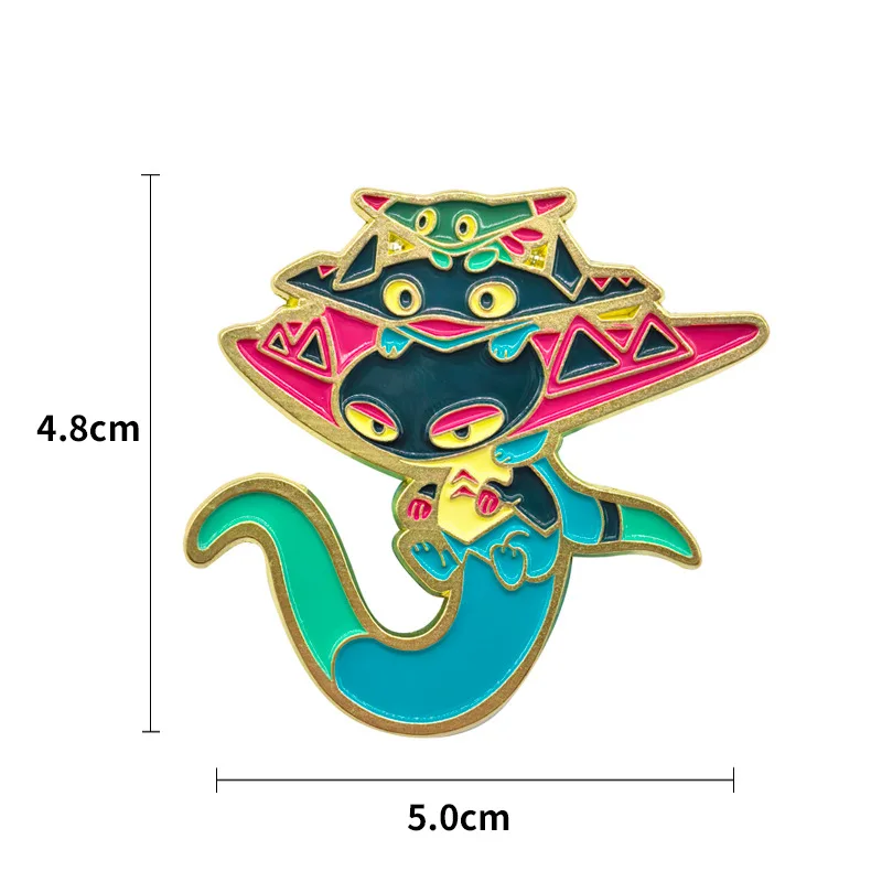 Dragapult Abzeichen Anime Monster Pins Japanisches Spiel Anhänger Broschen für Tasche Rucksack Kleidung Revers ACG Cosplay Spielzeug Geschenk Deko – Detail 6