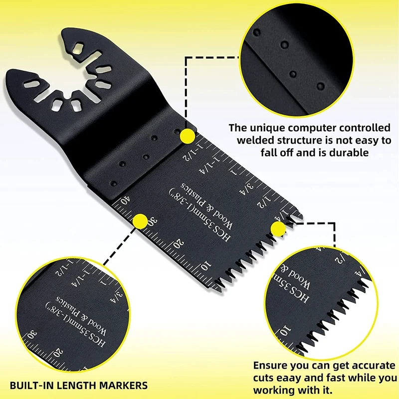 HOT SALE 32 Pack Multitool Blades Oscillating Saw Blades For Wood Plastics Metal Quick Release Oscillating Tool Blades