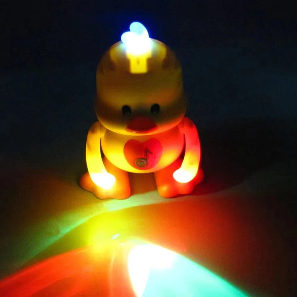 Dancing Musical Duck With Lights Early Educational Soothing Toy Interactive Baby Duck Toy for 0-3 Year Old Toddler Boys Girls