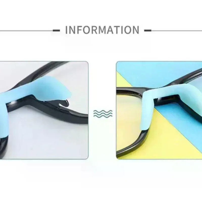5 Pcs Colorful U Shaped Silicone Conjoined Children's Eyeglass Soft Nose Pads For Glasses Anti-Slip Insert Nose Pad